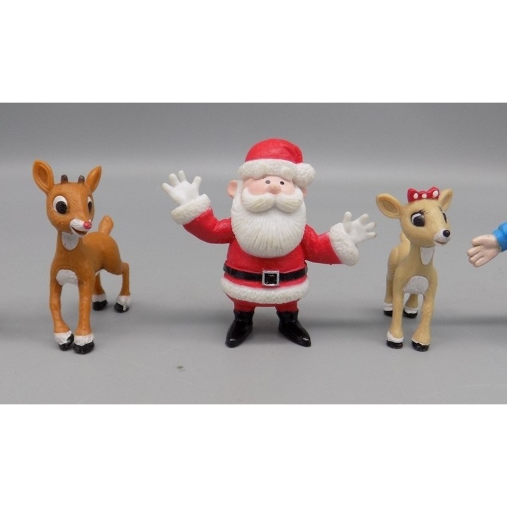 8 Rudolph The Red Nosed Reindeer PVC Figures Licensed Beverly Hills Teddy Bear - Picture 2 of 9